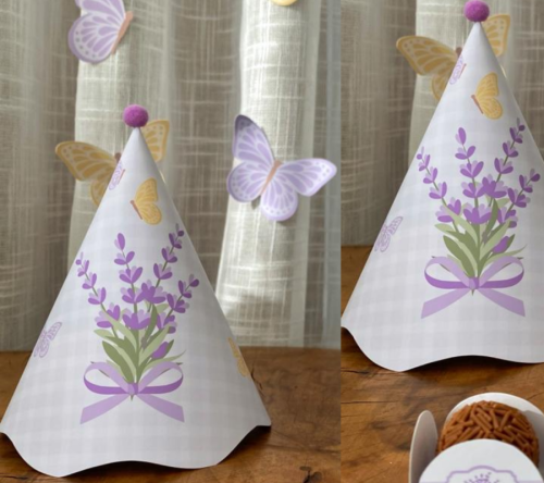 CHAPÉU DE FESTA LAVANDA