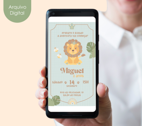 CONVITE DIGITAL FESTA LEÃOZINHO
