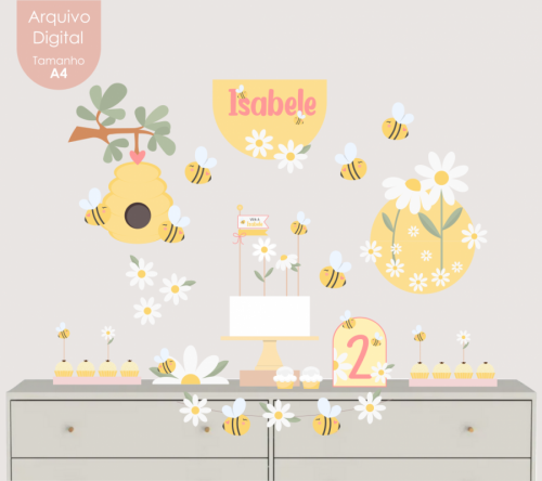 KIT DIGITAL FESTA ABELHINHA A4