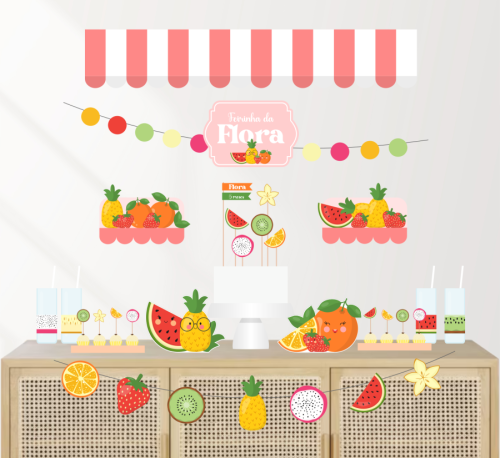 KIT FESTA FRUTINHAS ROSA