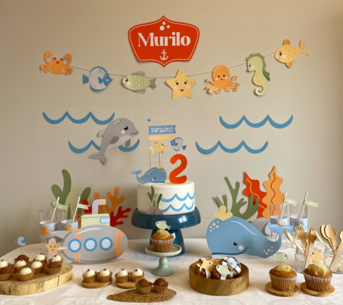 KIT FESTA FUNDO DO MAR