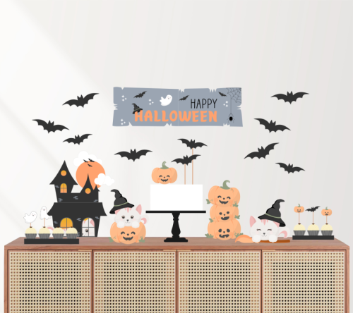 KIT FESTA HALLOWEEN GATINHO