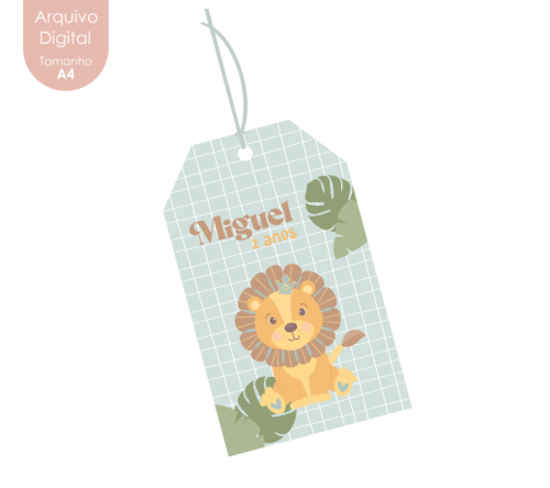 TAGS DE AGRADECIMENTO LEÃOZINHO