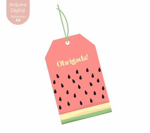 TAGS DE AGRADECIMENTO MELANCIA