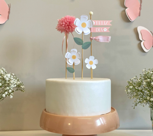TOPO DE BOLO FLORES