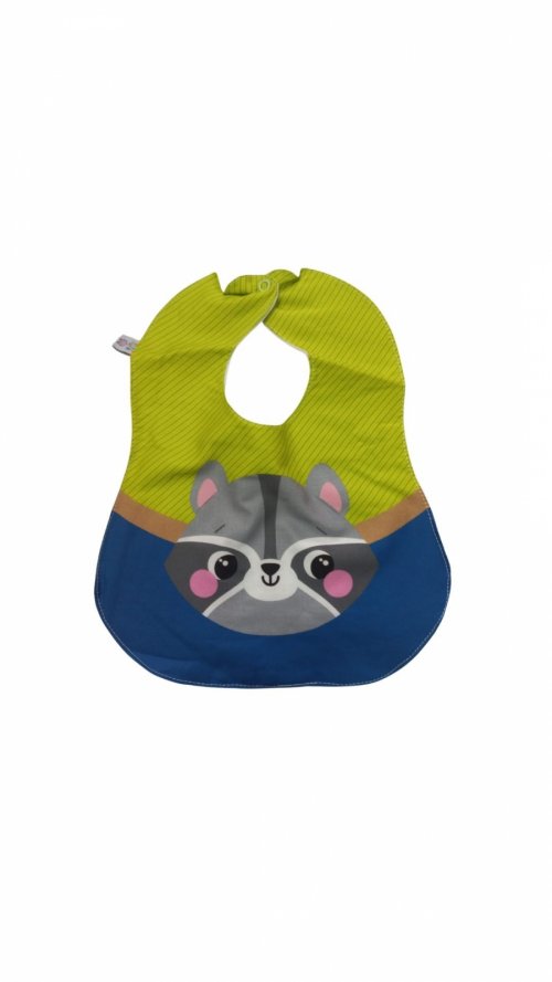 Babador bandana animais guaxinim - Maria Cadu