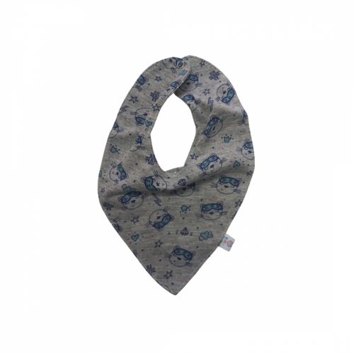 Babador bandana impermeável gatinho - Maria Cadu