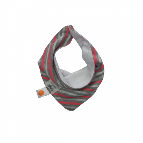 Babador Bandana Reversível e impermeável listras - Maria Cadu
