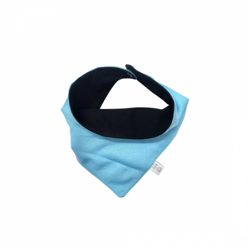 Babador Bandana Reversível e Impermeável preto e azul - Maria Cadu