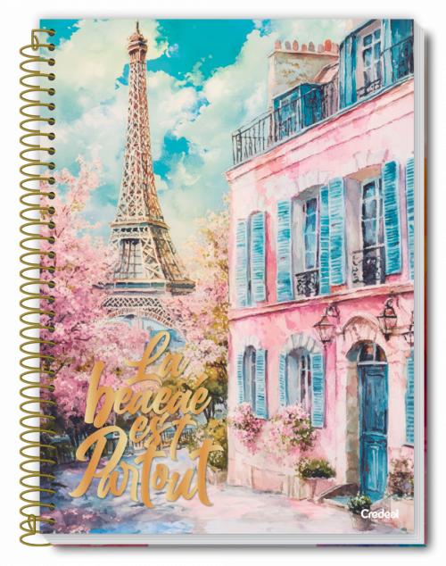 Caderno Universitário BELLA CD Espiral 1 matéria 80folhas